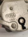 Wehrmacht Vorhängeschloss "Bora 1944", Originallack, Neuwertig mit zwei Schlüsseln, so auch an den Motorradpacktaschen verwandt