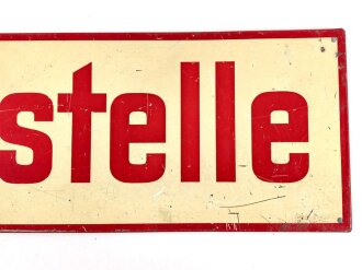 Blechschild "Tankstelle" Wehrmacht , Maße 16x51cm