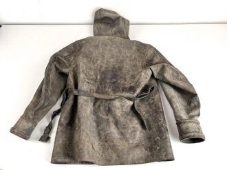 Schwerer Gasschutzanzug , Jacke und Hose aus weichem Gummi, jeweils Grösse 2. Hersteller Auer 1940. Jeweils ungereinigt