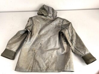 Schwerer Gasschutzanzug , Jacke und Hose jeweils in Teilen trocken. Ungereinigt