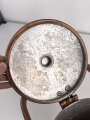 Wasserkanne Wehrmacht aus Aluminium, Hersteller RFI 41, aussen neuzeitlich lackiert. Ungereinigt