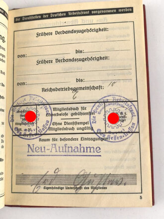 Gruppe Ausweise und Dokumente eines Herrn aus Frankfurt am Main