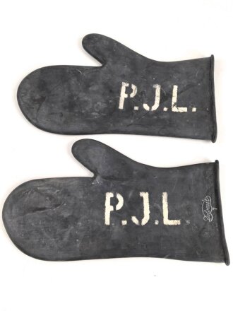 Paar Handschuhe zum schweren  Gasschutzanzug . Weiches Gummi " Dolomit 7"