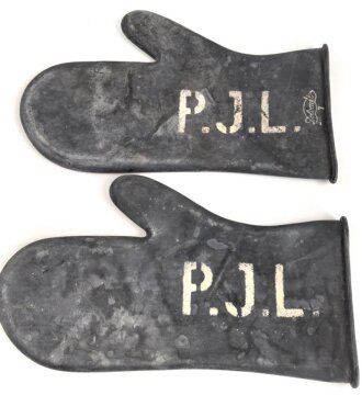 Paar Handschuhe zum schweren  Gasschutzanzug . Weiches Gummi " Dolomit 6 / 7"