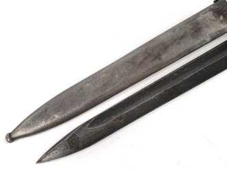 Seitengewehr Modell 84/98 für k98 der Wehrmacht. Nummerngleiches Stück von 42ddl