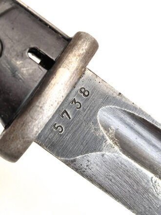 Seitengewehr Modell 84/98 für k98 der Wehrmacht. Nummerngleiches Stück von 42ddl