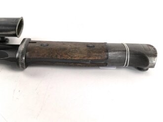 Seitengewehr Modell 84/98 für k98 der Wehrmacht. Nummerngleiches Stück von WKC 1937