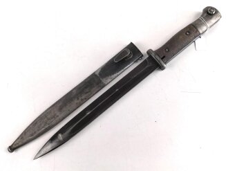 Seitengewehr Modell 84/98 für k98 der Wehrmacht. Nummerngleiches Stück von WKC 1937