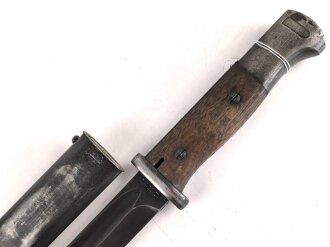Seitengewehr Modell 84/98 für k98 der Wehrmacht. Nummerngleiches Stück von WKC 1937