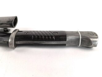 Seitengewehr Modell 84/98 für k98 der Wehrmacht. Nummerngleiches Stück von Pack & S 1939