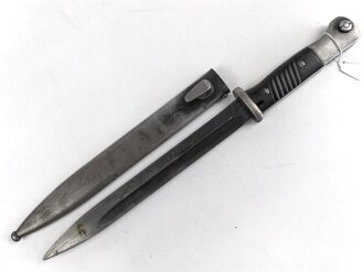 Seitengewehr Modell 84/98 für k98 der Wehrmacht. Nummerngleiches Stück von Pack & S 1939