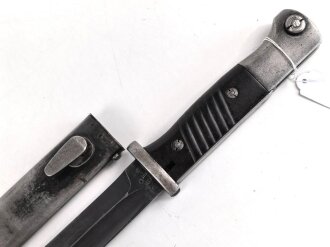 Seitengewehr Modell 84/98 für k98 der Wehrmacht. Nummerngleiches Stück von Pack & S 1939