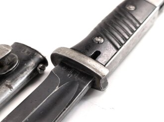 Seitengewehr Modell 84/98 für k98 der Wehrmacht. Nummerngleiches Stück von Pack & S 1939