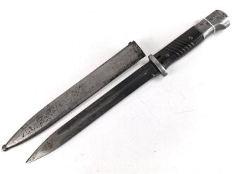 Seitengewehr Modell 84/98 für k98 der Wehrmacht. Nummerngleiches Stück von Pack & S 1939