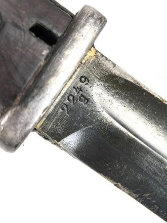 Seitengewehr Modell 84/98 für k98 der Wehrmacht. Gebraucht, ungereinigt