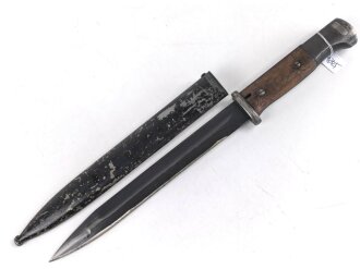 Seitengewehr Modell 84/98 für k98 der Wehrmacht. Gebraucht, ungereinigt