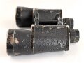 Dienstglas 10 x 50 Wehrmacht. Hersteller Carl Zeiss Jena. Gute Durchsicht, rechts mit vielen kleinen Punkten, deutliche Strichplatte. Die Okularringe eingeklebt