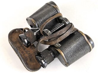 Doppelfernrohr 6 x 30. Hersteller entfernt, Gute Durchsicht, rechts verunreinigt, Strichplatte deutlich sichtbar.