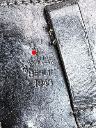 Polizei III.Reich, Koffertasche zur Pistole P08. Guter Zustand, datiert 1943