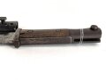 1. Weltkrieg, Seitengewehr M84/98 mit preussischer Abnahme von 1916. Herstellermarkierung Herder Solingen sowie Walter & Co Mühöhausen Thüringen