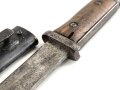 1. Weltkrieg, Seitengewehr M84/98 mit preussischer Abnahme von 1916. Herstellermarkierung Herder Solingen sowie Walter & Co Mühöhausen Thüringen