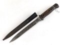 1. Weltkrieg, Seitengewehr M84/98 mit preussischer Abnahme von 1916. Herstellermarkierung Herder Solingen sowie Walter & Co Mühöhausen Thüringen