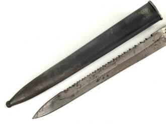 Kaiserreich und 1.Weltkrieg , kurzes Seitengewehr M1898 mit Sägerücken.Eigentumstsück, Hersteller Eickhorn Solingen