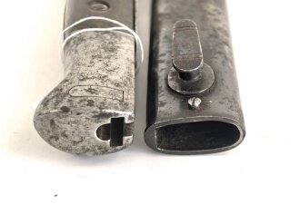 Kaiserreich und 1. Weltkrieg, Seitengewehr M84/98 mit Sägerücken. Hersteller Gottlieb Hammesfahr Solingen.