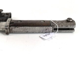 Kaiserreich und 1. Weltkrieg, Seitengewehr M84/98 mit Sägerücken. Hersteller Gottlieb Hammesfahr Solingen.