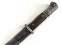 Kaiserreich und 1. Weltkrieg, Seitengewehr M84/98 mit Sägerücken. Hersteller Gottlieb Hammesfahr Solingen.