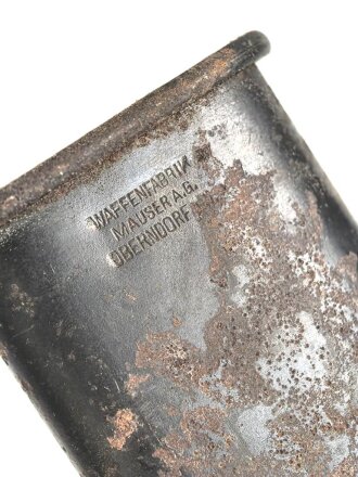 1. Weltkrieg, Seitengewehr M98/05 mit Sägerücken. Preussischer Abnahme von 1917. Herstellermarkierung Waffenfabrik Mauser Oberndorf