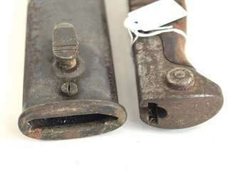 1. Weltkrieg, Seitengewehr M98/05 mit Sägerücken. Preussischer Abnahme von 1917. Herstellermarkierung Waffenfabrik Mauser Oberndorf