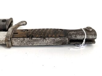 1. Weltkrieg, Seitengewehr M98/05 mit Sägerücken. Preussischer Abnahme von 1917. Herstellermarkierung Waffenfabrik Mauser Oberndorf