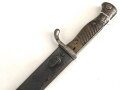 1. Weltkrieg, Seitengewehr M98/05 mit Sägerücken. Preussischer Abnahme von 1917. Herstellermarkierung Waffenfabrik Mauser Oberndorf