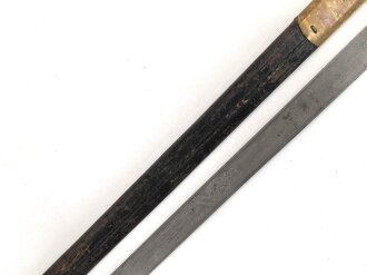 Kaiserreich, Seitengewehr 71. Eigentumstück mit beidseitiger Klingenätzung. Guter Gesamtzustand
