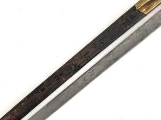 Kaiserreich, Seitengewehr 71. Eigentumstück mit beidseitiger Klingenätzung. Guter Gesamtzustand