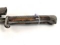 Kaiserreich und 1. Weltkrieg, Seitengewehr 98 lang mit preussischer Abnahme von 1902. Hersteller WKC, Nummerngleiches Kammerstück in gutem Zustand
