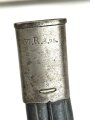 Kaiserreich und 1. Weltkrieg, Seitengewehr 98 lang mit preussischer Abnahme von 1902. Hersteller WKC, Nummerngleiches Kammerstück in gutem Zustand