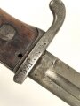 Kaiserreich und 1. Weltkrieg, Seitengewehr 98 lang mit preussischer Abnahme von 1902. Hersteller WKC, Nummerngleiches Kammerstück in gutem Zustand