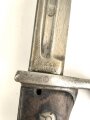 Kaiserreich und 1. Weltkrieg, Seitengewehr 98 lang mit preussischer Abnahme von 1902. Hersteller WKC, Nummerngleiches Kammerstück in gutem Zustand