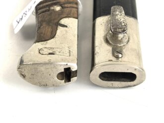 Kaiserreich und 1. Weltkrieg, Seitengewehr 98, Eigentumstück in gutem Gesamtzustand, die Scheide leicht geschrumpft