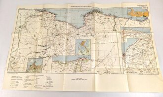 Verkehrskarte von Nord-Libyen, datiert 1941,gebraucht