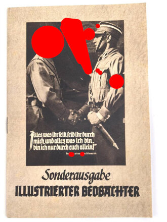 Sonderausgabe Illustrierter Beobachter "Der Führer zu seiner SA" 1936, DIN A6