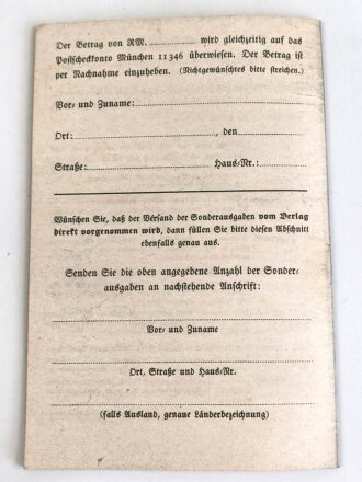 Sonderausgabe Illustrierter Beobachter "Der Führer zu seiner SA" 1936, DIN A6