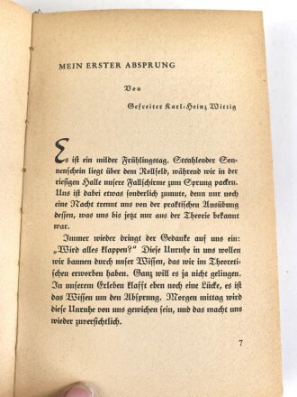"Fallschirmjäger hier und da" datiert 1941, 216 Seiten, DIN A5