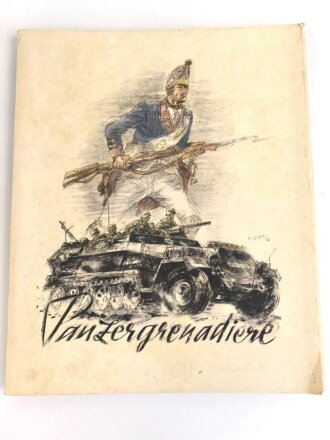 Panzergrenadiere - Bilder Mappe mit 21 Zeichnungen, über DIN A4