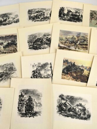 Panzergrenadiere - Bilder Mappe mit 21 Zeichnungen, über DIN A4
