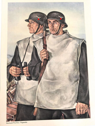 Luftgau VII Weihnachten 1941 - Erinnungsmappe mit 12 Zeichnungen, über DIN A4