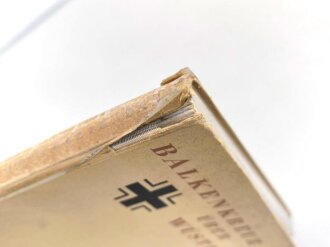 "Balkenkreuz über Wüstensand - Farbbilderwerk des deutschen Afrikakorps, datiert 1943, 159 Seiten, unter DIN A4 mit Widmung, Buchrücken geklebt