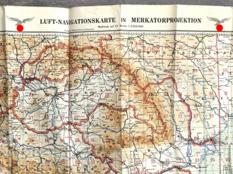 Luftwaffe, Luft-Navigationskarte in Merkatorprojektion,...